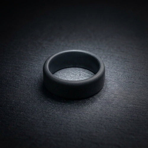 Black silicone cover on a QuantumRing smart ring